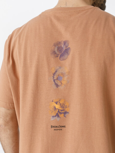 T-SHIRT JARDIN OCRE