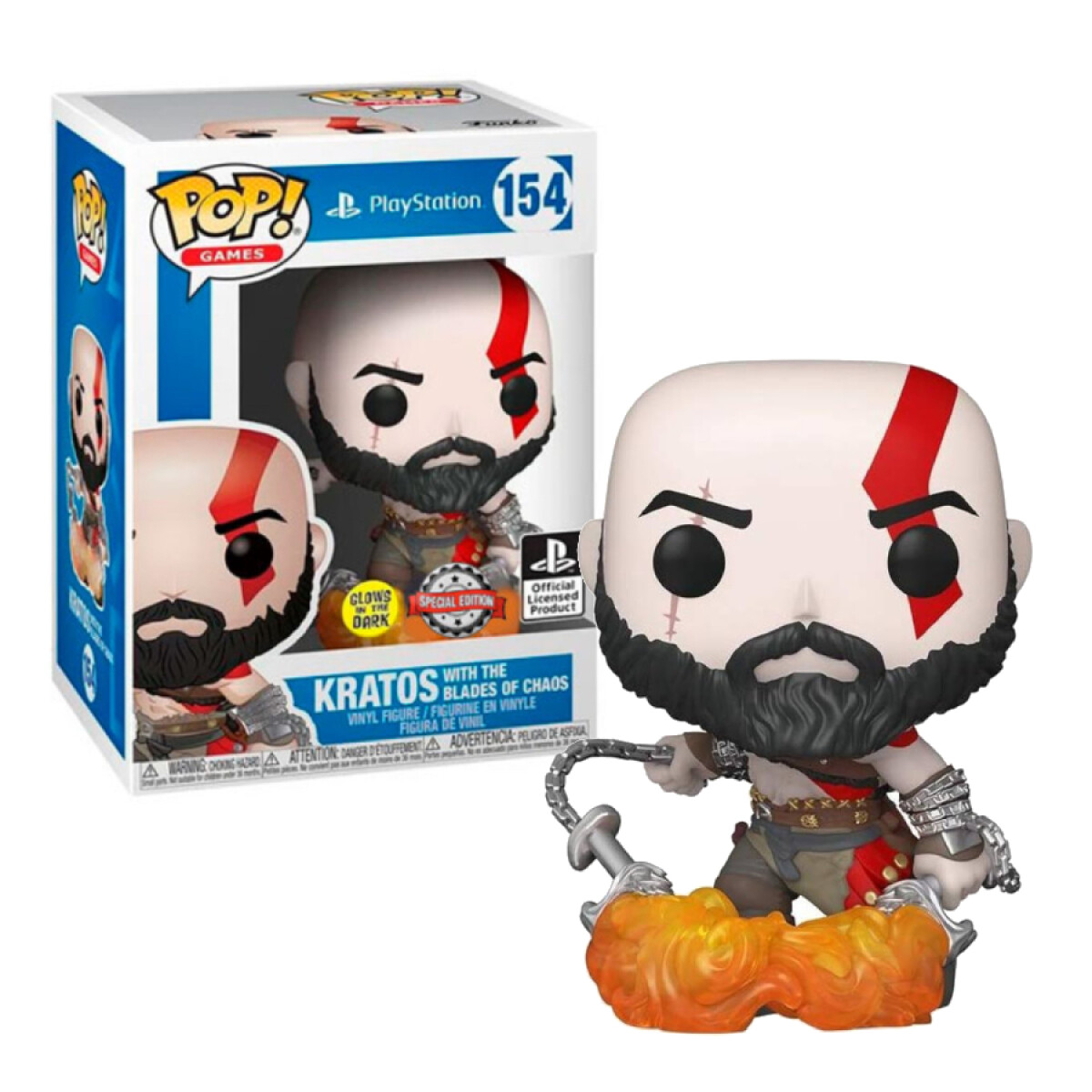 Kratos With The Blades Of Chaos - Playstation (Glows In The Dark) - 154 