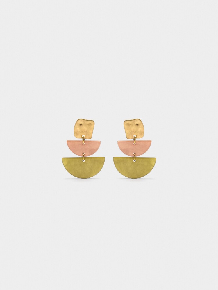Pendientes Geométricos De Resina multicolor
