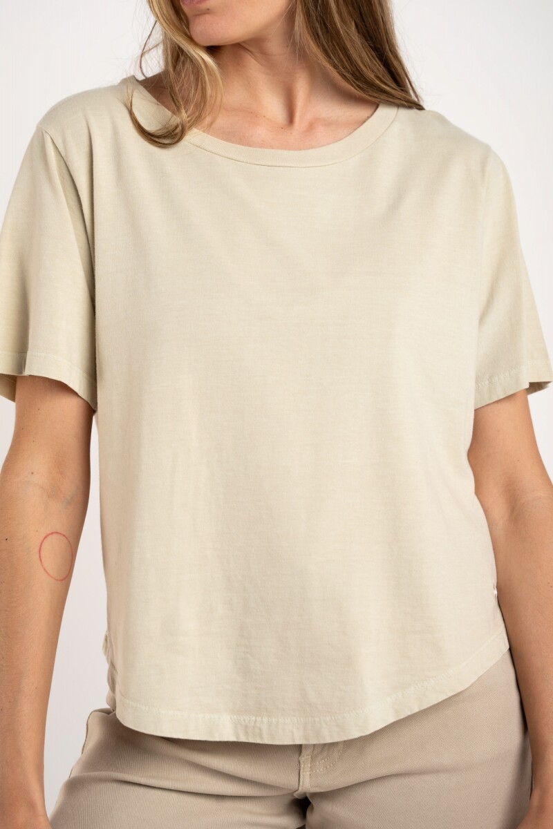 Remera Algodon Lavado Arena