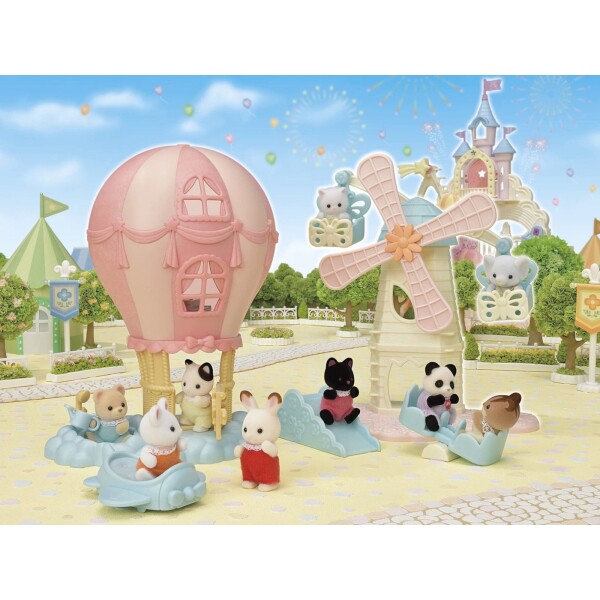 Sylvanian Families Parque De Juegos Molino Tobogan Gato Bebé Sylvanian Families Parque De Juegos Molino Tobogan Gato Bebé