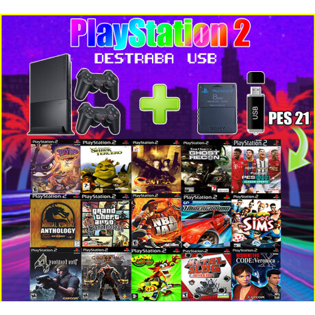 CONSOLA Playstation 2 PS2 PLAY 2 USB Pack 1 CONSOLA Playstation 2 PS2 PLAY 2 USB Pack 1