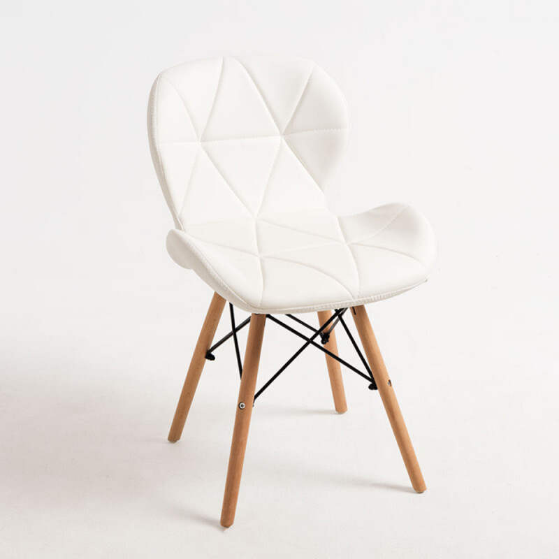 Set X2 Silla Victoria Eames acolchonada BLANCO