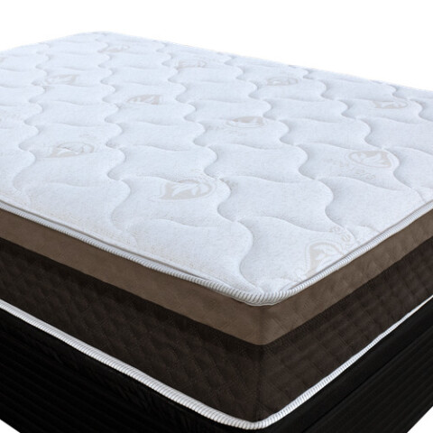 Sommier con Resortes Pocket Espuma Alta Densidad y Eurotop Soporte 130 Kg 2 Plazas 138 cm de Ancho