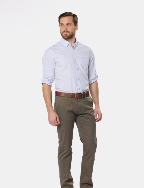 PANTALON CLÁSICO CON SPANDEX Verde
