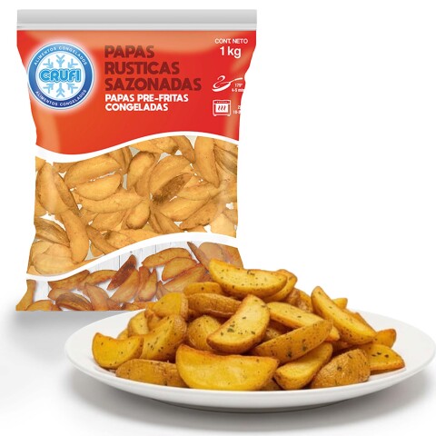 Papas Rusticas Sazonadas Crufi 1 KG Papas Rusticas Sazonadas Crufi 1 KG