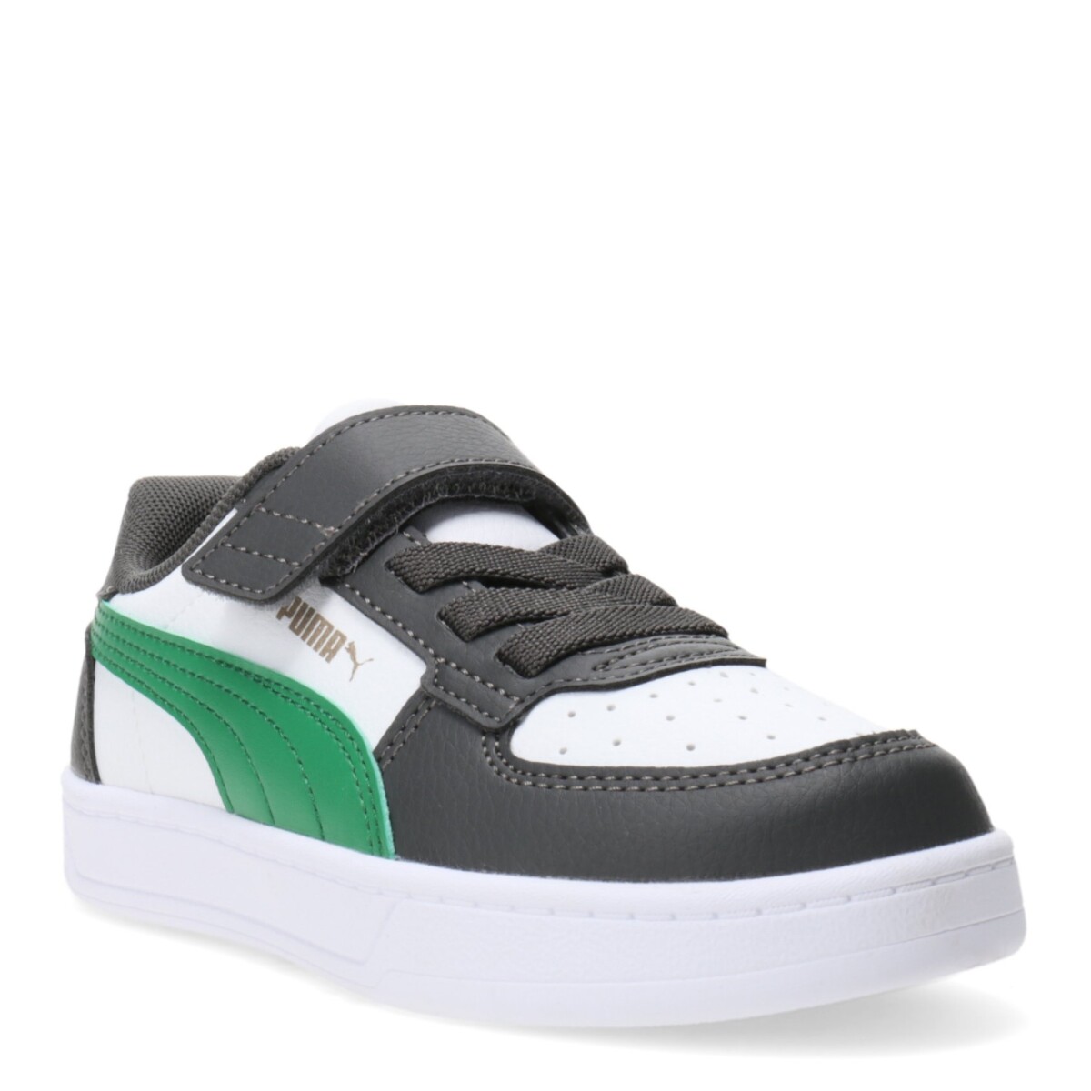 Championes Infantiles Puma Caven 2.0 Block - Blanco - Gris - Verde 