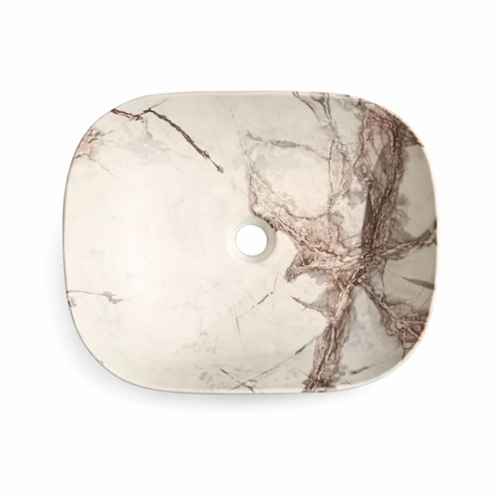 Bacha de apoyo Semi Oval 48x39 cm calacata mate Dmc Bacha De Apoyo Semi Oval 48x39 Cm Calacata Mate Dmc