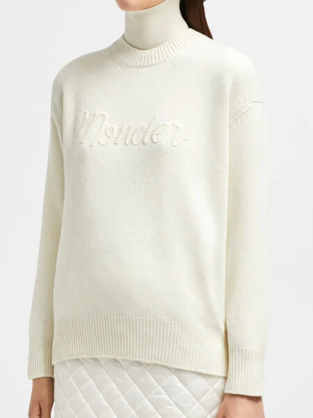 Moncler - Buzo de Lana y Cachemira Bordado 35