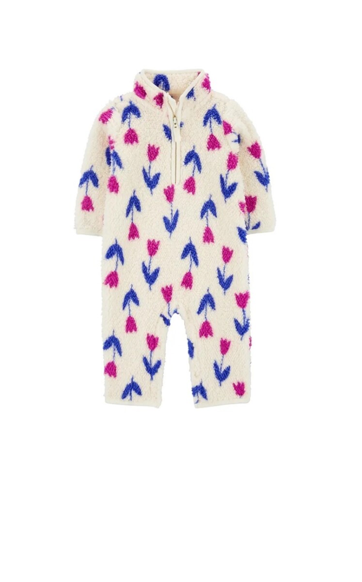 Enterito Carters Fleece Beige Flores 