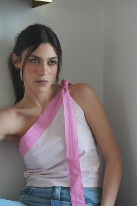 Stripes Top Rosa