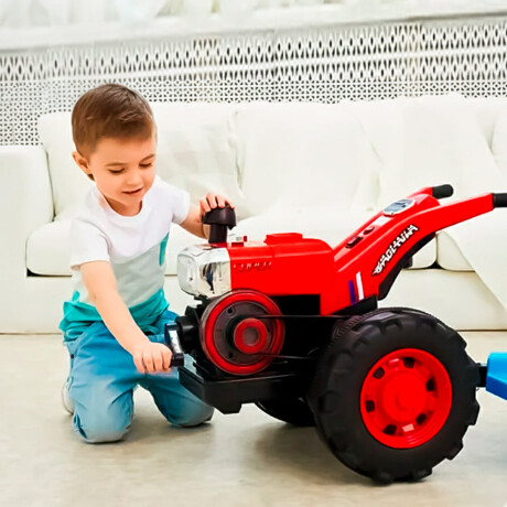 Moto Tractor Con Tráiler Música USB y Luces A Batería Moto Tractor Con Tráiler Música USB y Luces A Batería