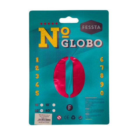 Globo Número Fessta 32" Rojo Cero