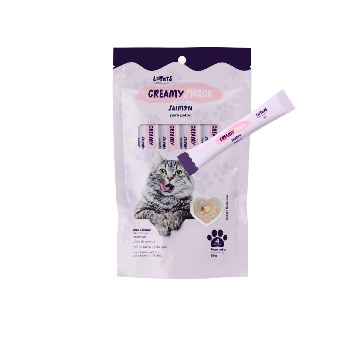 CREAMY SNACKS LOPETS GATO SEAFOOD, 60GRS 