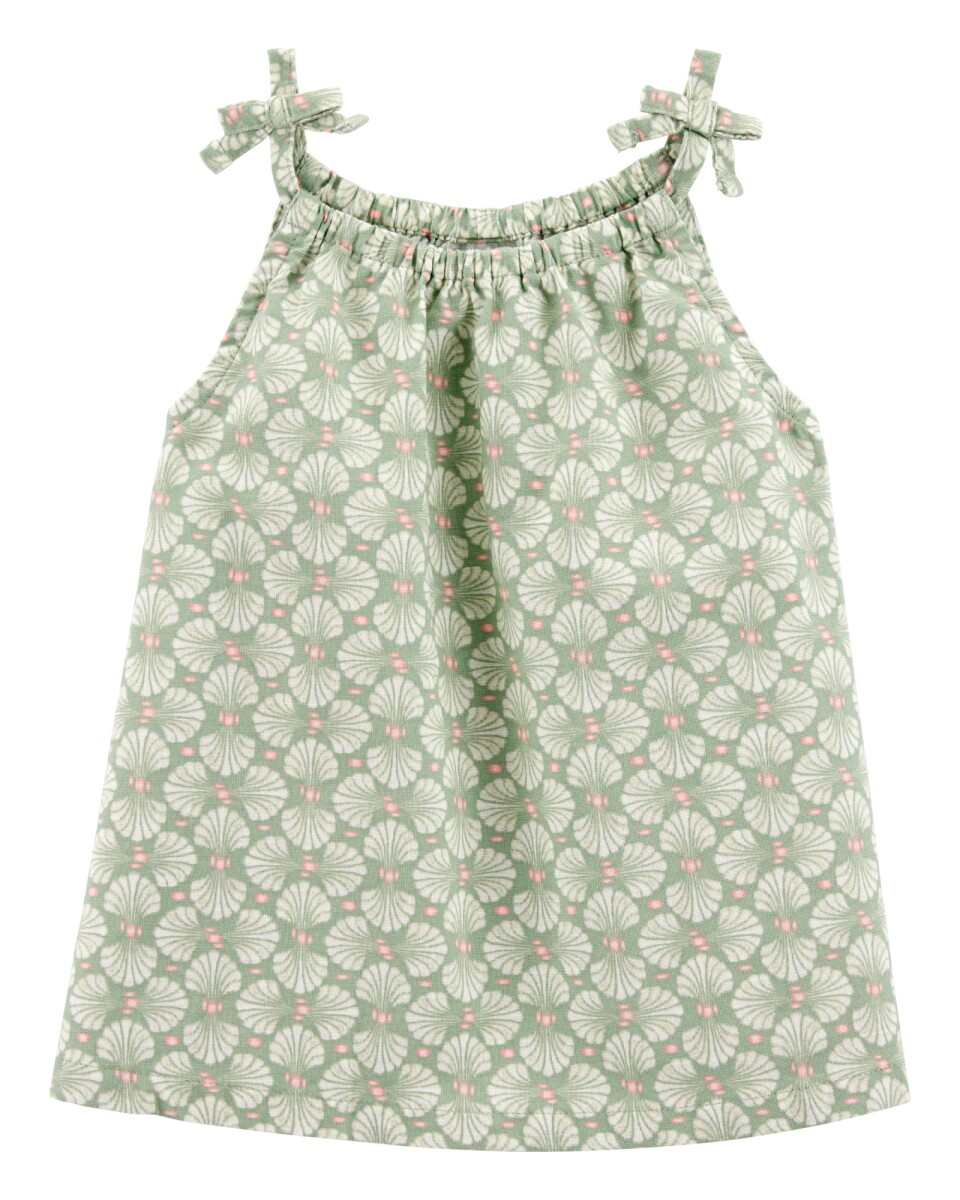 Musculosa de algodón, diseño floral 