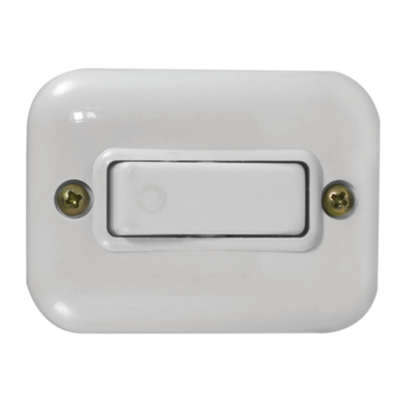 Caja exterior con unipolar 10A blanco, Vulcano M41120