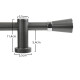 Barrote cortina de metal 2,5 m + 3 Soportes PLATEADO