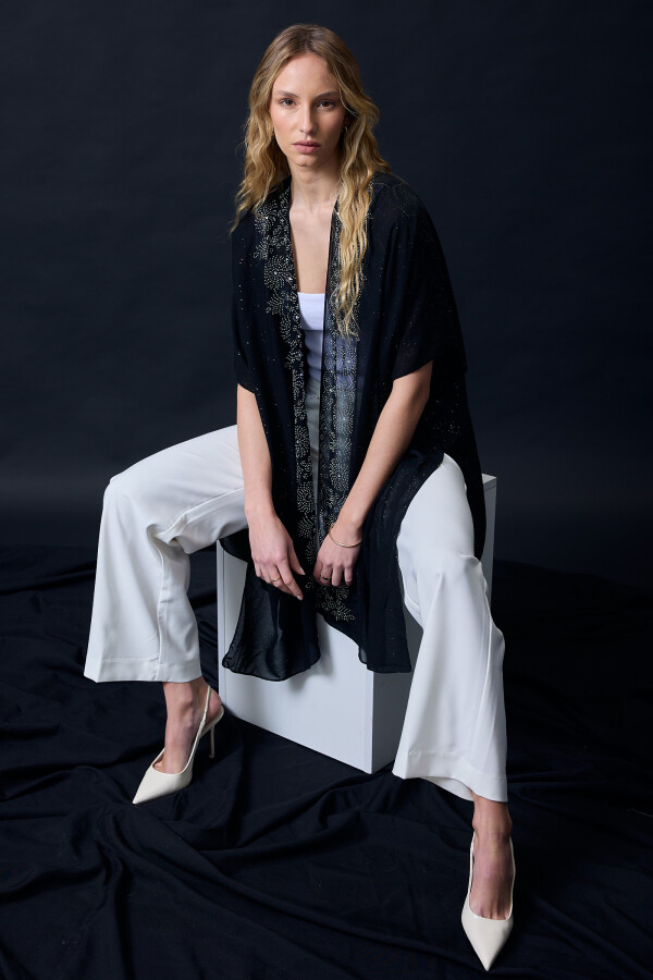 Kimono Noche NEGRO/PLATEADO