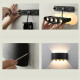 Aplique Bidireccional Exterior Jardín Led Integrado 8x2w Negro
