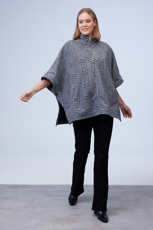 Poncho Zip NEGRO/BLANCO