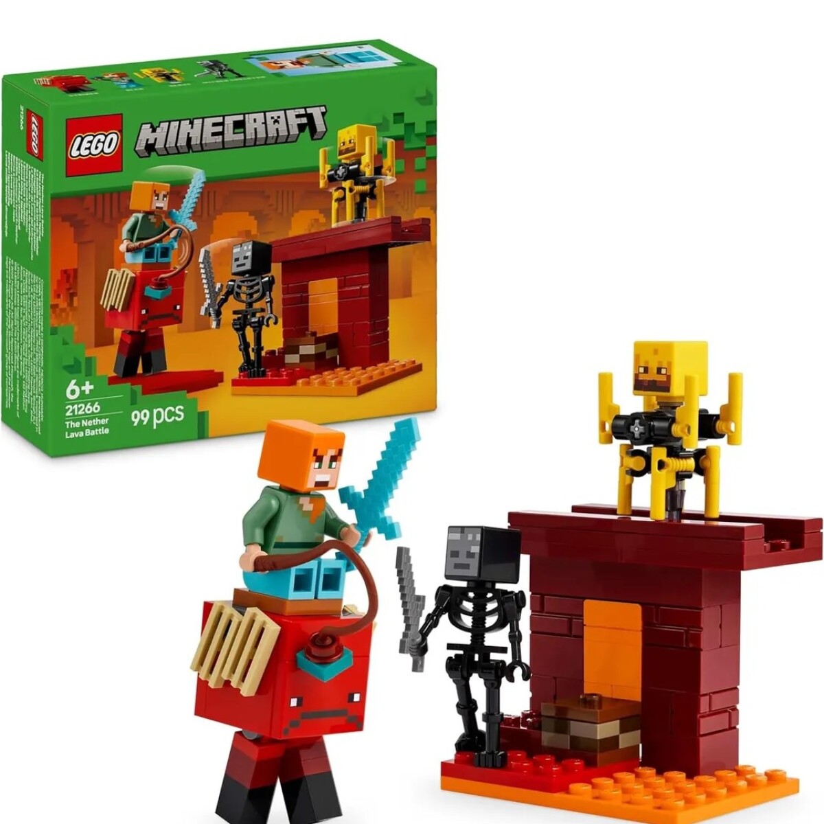 Lego Minecraft La Batalla De Lava Del Inframundo 99 Piezas 