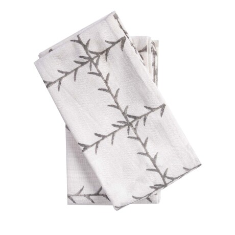 SET DE 2 REPASADORES ZOGRA LINO-Y-ALGODON BLANCO/BEIGE