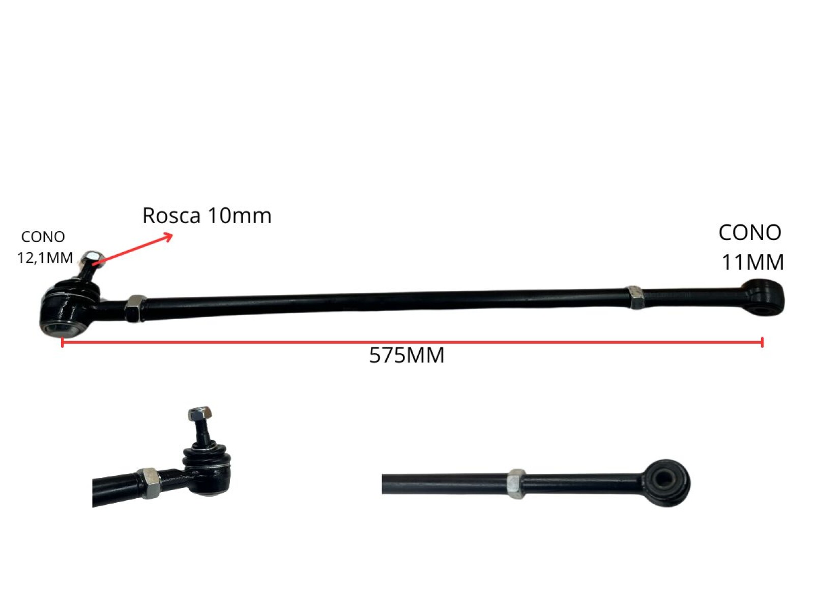 Barra De Direccion Volks Gol I/Amazon Senda/Parati/Gol Ii/Gol Iii/Gol Iv/Saveiro 80-25 Izq 