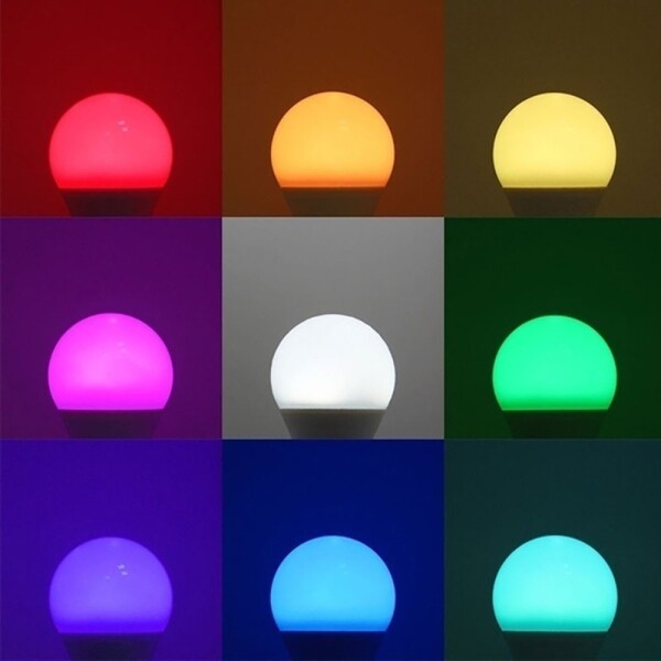 Lampara Rgb + Blanco Bombilla 7w + Control Cambiar Colores Lampara Rgb + Blanco Bombilla 7w + Control Cambiar Colores