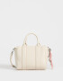 City Cartera City Con Charm - Blanco Crudo