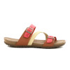 Country Sandalia Casual Tres Tiras C/dos Hebillas Telha-multicolor