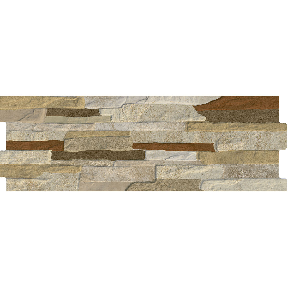 Ceramica 31X54 Diseño Piedra Tonos Marron Revestimiento 