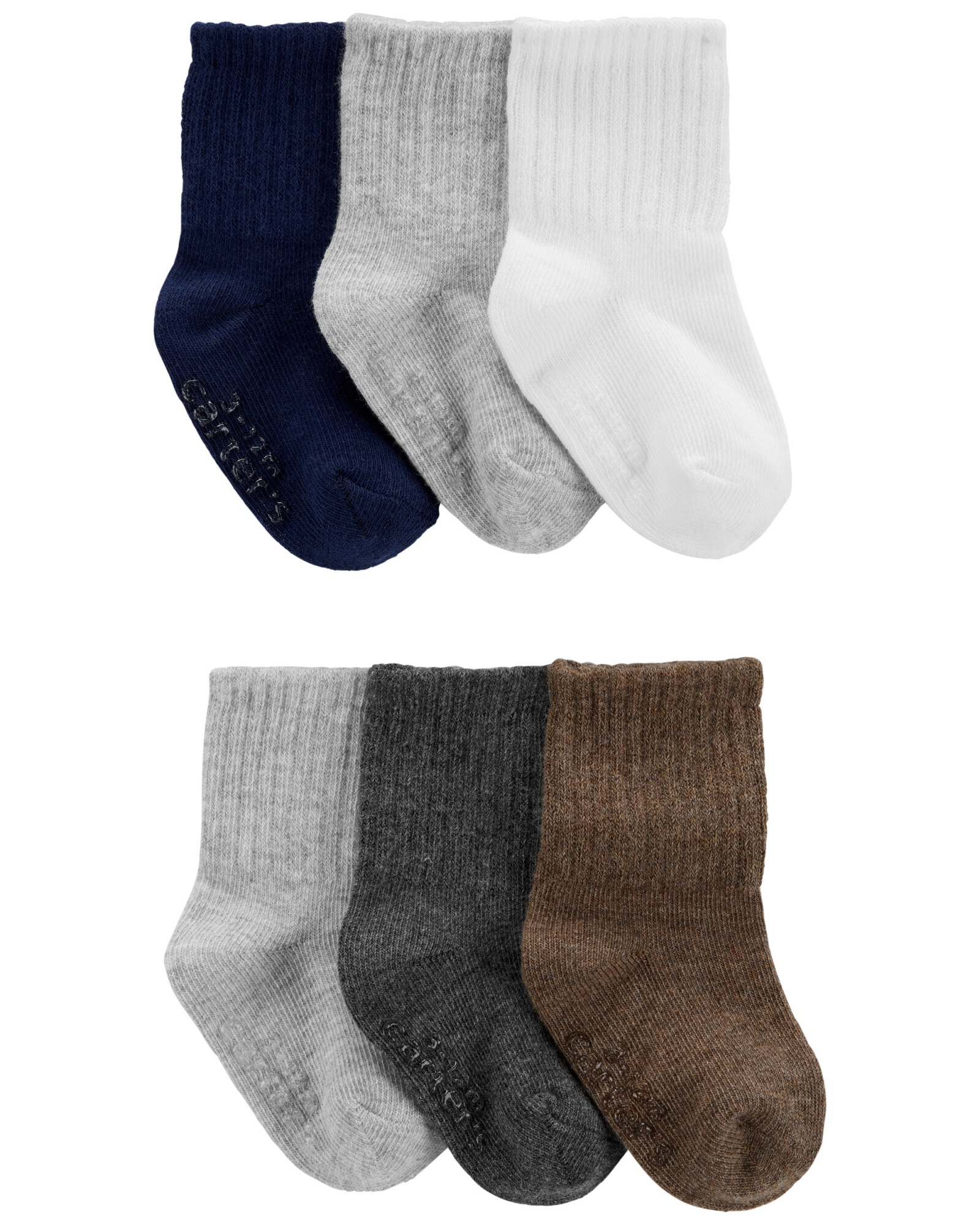 Pack seis pares de medias antideslizantes. Talle 2/4T Pack seis pares de medias antideslizantes. Talle 2/4T