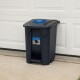 Tarro de residuos con ruedas pedal 60 lts AZUL