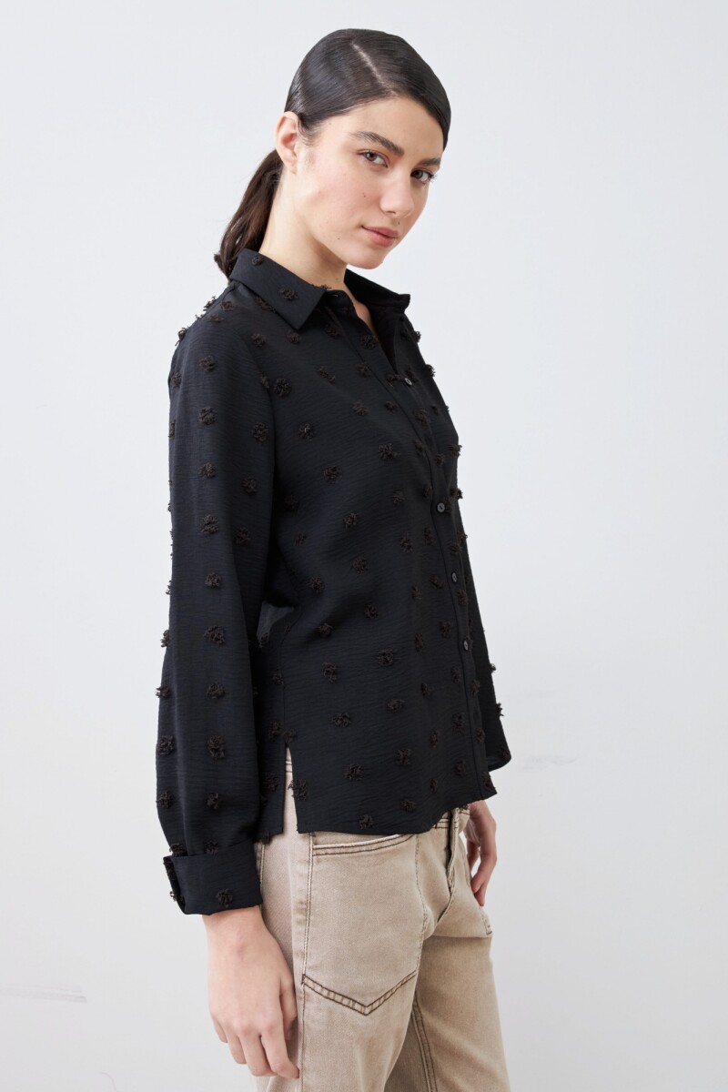 Camisa plumetti negro