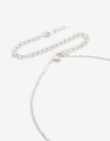 Cadena Corta con Dije Cubic zirconia Collar Con Dije Cubic Plateado - Plateado