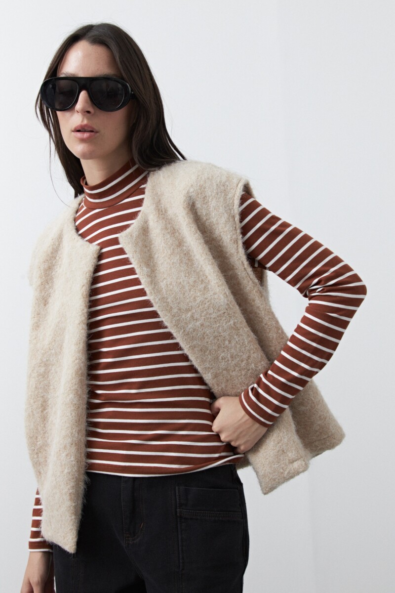 CHALECO MAGLIA Beige