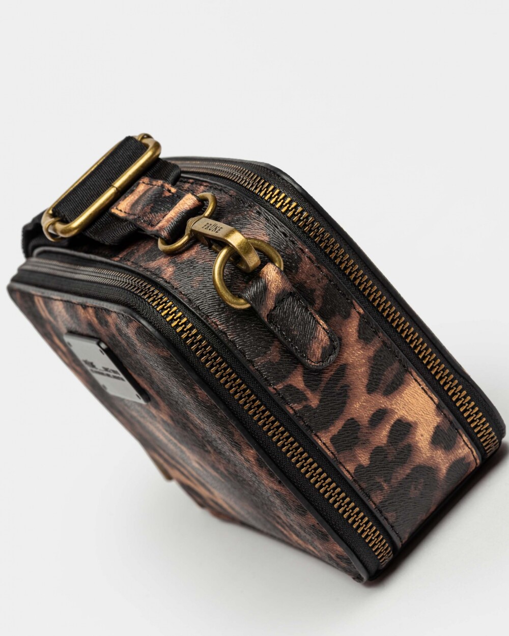 Bandolera New Penny en efecto cuero zaffiano Animal Print