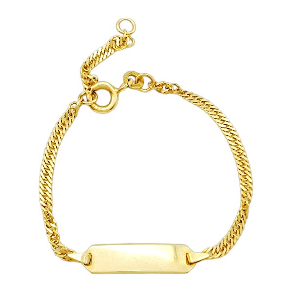 Pulsera Identidad Singapur-Oro bajo-Sin Piedra-PU8018 sinpiedra