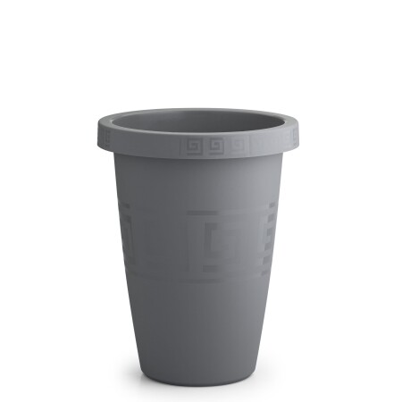 MACETA GRIEGA "PLASMONT" REDONDA 21 LT GRIS