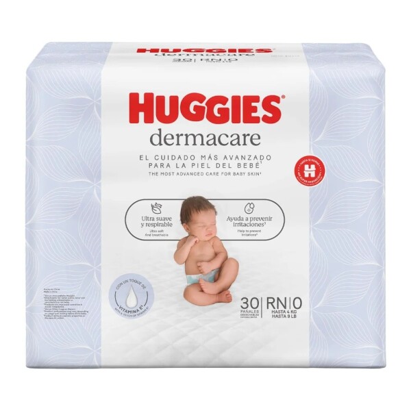 Pañales Huggies Dermacare Recién Nacido 30 Unidades Pañales Huggies Dermacare Recién Nacido 30 Unidades