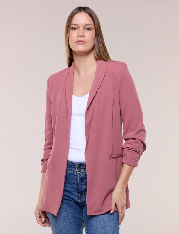 Blazer Crepe Manga Fruncida ROSA