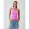 FRCH SL COTTON 2X2 LOGO TANK NEON PINK GLOW