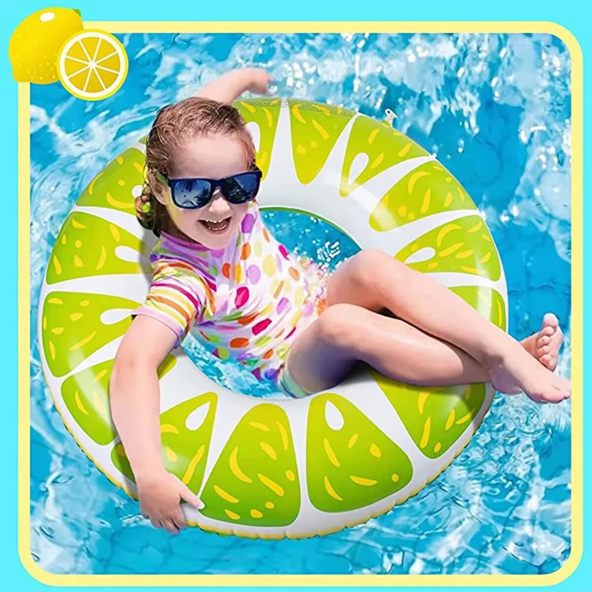 Flotador Inflable Piscina 90cm – Anillo Frutas Multicolor 