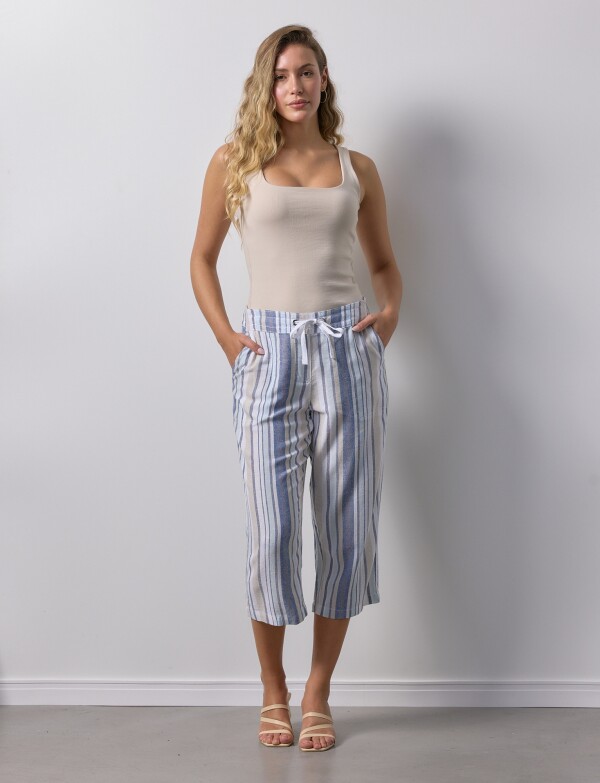 Capri Lino MULTI/AZUL