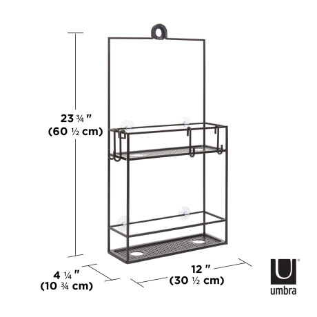 ORGANIZADOR DE DUCHA ACERO NEGRO UMBRA