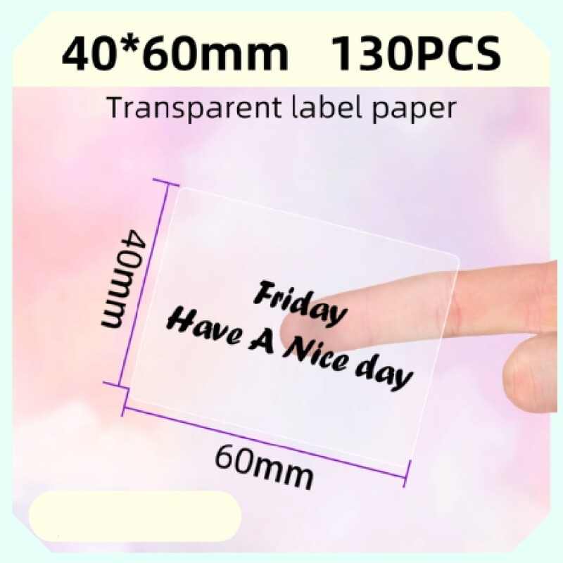 Etiqueta 40mm*60mm transparente impresora M110 130 uds. Etiqueta 40mm*60mm transparente impresora M110 130 uds.