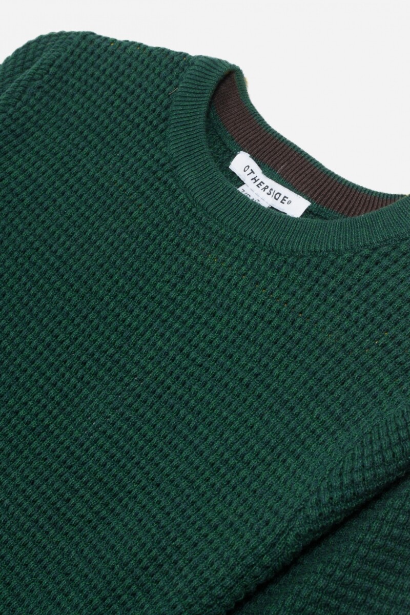 Sweater cuello redondo VERDE OLIVA