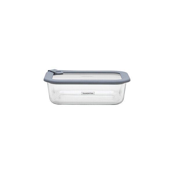 Tupper de vidrio rectangular Tramontina Vittra con tapa hermética de silicona 0.64 lts 61227/510 Tupper de vidrio rectangular Tramontina Vittra con tapa hermética de silicona 0.64 lts 61227/510