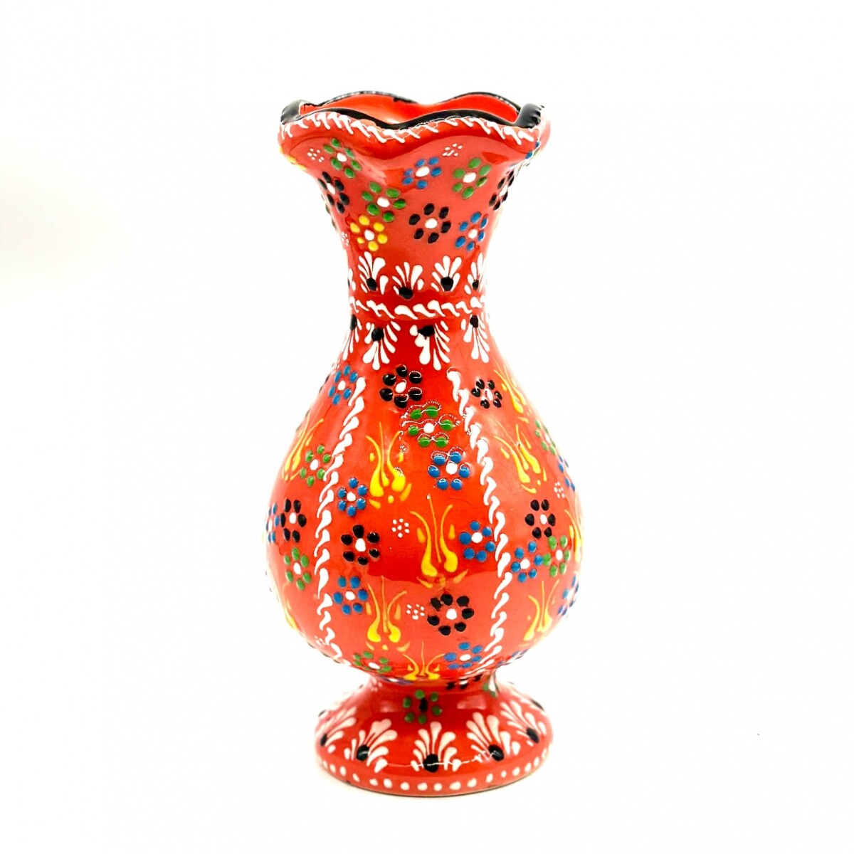Florero de cerámica 25 cm - Naranja fuerte 