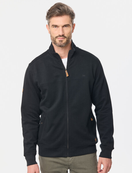 CAMPERA DE FELPA CUELLO ALTO Negro